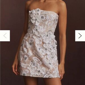 Anthropologie Helsi Caprice Strapless Mini Dress